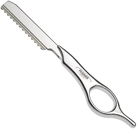 Feather Short Hair Styling Razor, 15.8 cm Length, Silver