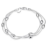 NYKKOLA 925 Solid Silver Stunning Fashion Jewelry Classic Twine Bracelet Unisex