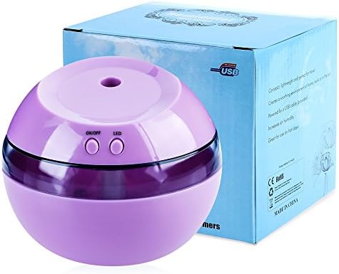 ShakeLady Mini Diffuser Humidifier Spray Mist Aromatherapy Machine for Office Home Bedroom Living Room Yoga Spa Salon Use Super Sound-off Creative Gifts Air Cleaner (Purple)