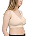 Soft French Terry Nursing Sleep Bra for Maternity / Breastfeeding (Small, Nude)