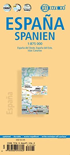 Laminated Spain Map by Borch (English Edition) by Borch