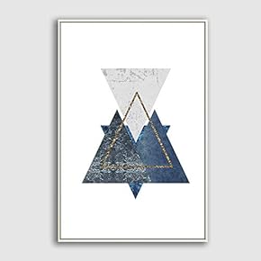 Framed Canvas Home Artwork Decoration Abstract Geometry Canvas Wall Art for Living Room, Bedroom - 16x24 inches