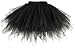 Dancina Women's Adult Vintage Petticoat Tulle Tutu Skirt [Sticker XXL],Black,Plus Size