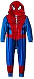 Marvel Little Boys' Spidey Full Uniform Hooded Blanket Sleeper, Blue, 6