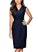 Miusol Women's Vintage V Neck Sleeveless Slim Evening Party Pencil Dress