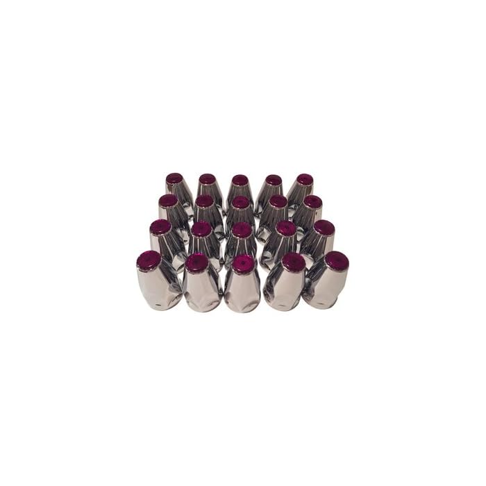Buy 20 Pack of 33mm Lug Nut Cover with Purple Reflector Screw On for