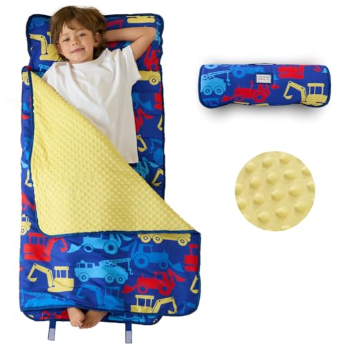 beeweed Toddler Nap Mat with Pillow and Blanket