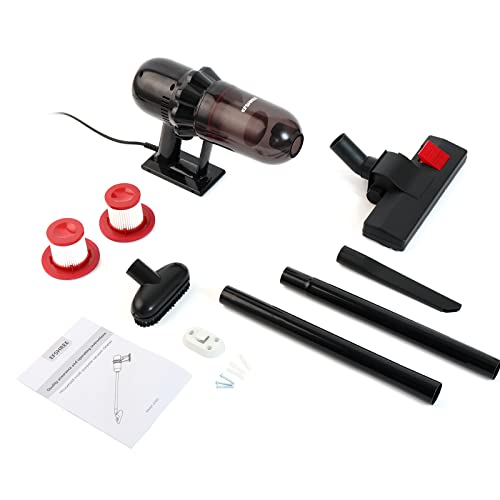 Corded Vacuum Cleaner, 17KPa Powerful Suction with 600W Motor, 4 in 1 Lightweight Handheld Stick Vac for Pet Hair Hard Floor and Carpet