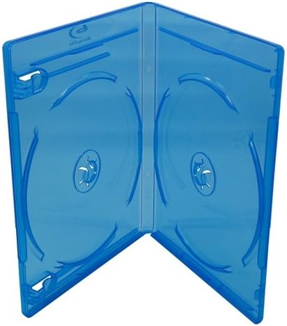 Mediaxpo Premium Standard Blu-Ray Double 2 Disc Capacity Cases 12MM | Protect Your Blu-ray Collection with Silver Screen Printed Logo | Ideal for Collectors and Film Enthusiasts (Pack of 100)