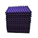 96 Pack purple/BLACK Acoustic Foam Panel Wedge Studio Soundproofing Wall Tiles 12
