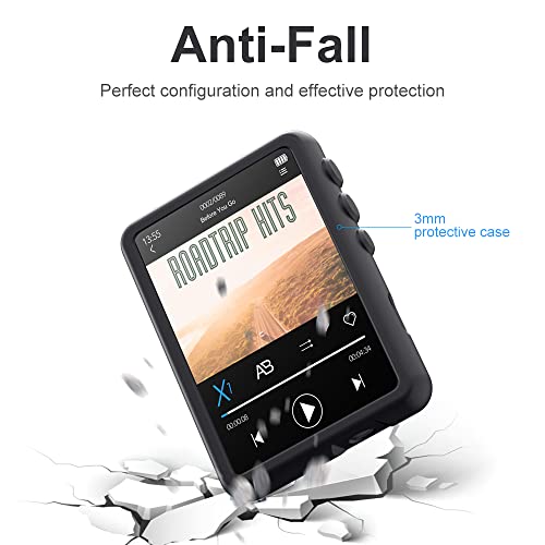 MP3 Player Bluetooth 5.3, Full Touch Screen HiFi Lossless MP3 Music Player, Line-in Speaker, with line Recorder, FM Radio, Support up to 128 GB (Black)