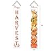 AVOIN Happy Harvest Pumpkin Porch Sign Welcome Quote Decoration, Fall Autumn Vintage Thanksgiving Hanging Banner Flag for Yard Indoor Outdoor Party 12 x 72 Inch