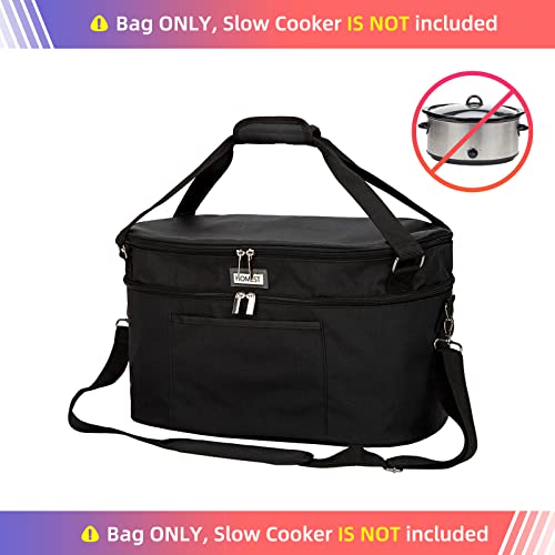 HOMEST Slow Cooker Bag for CrockPot 6-8 Quart, Insulated Travel Carrier