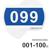 【Upgrade】 Race Numbers Bibs for 5k Running Marathon Sports Games Competition - 5.5