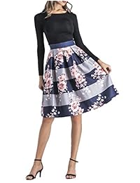 Hanlolo faldas de cóctel de cintura alta para dama