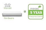 Meraki Z1 Cloud Managed Teleworker Gateway, (5) GbE Ports, Dual Radio 802.11n, Wireless with 5 Year Z1 Enterprise License