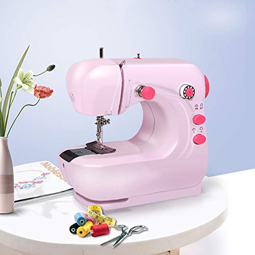 Portable Electric Sewing Machine with Foot Pedal and Double Thread