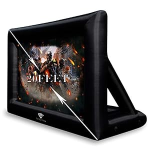 TCBIERO-20-FT-Outdoor-Inflatable-Projector-Movie-Screen-for-Outdoor-Parties-Front-and-Rear-Viewing-Supported-TV-Inflatable-Screen-Includes-Inflation-FanRepair-KitTie-Downs-and-Storage-Bag