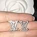 ZEN 18K White Gold Plated Vintage Swarovski Crystal Studs Earrings Rhinestones Dangle Charms Hoops For Women Girls (v)