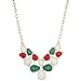 LUX ACCESSORIES Festive Holiday Red Green Christmas Xmas Statement Necklace