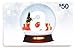 Amazon.com $50 Gift Card in a Black Gift Box (Holiday Globe Card Design)