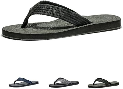 Flip Flops For Adult Men With Extra Large Size，Non-Slip Wear Resistance Light Weight Sandals (14 D(M) US / 48 M EU / 12.4in, Black)