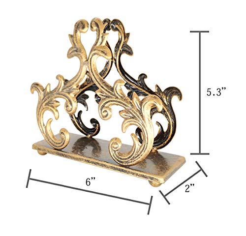 Bronze Metal Baroque Style Napkin Holder, Freestanding Barocco Tissue dispenser, Baroque Napkin Tray Basket
