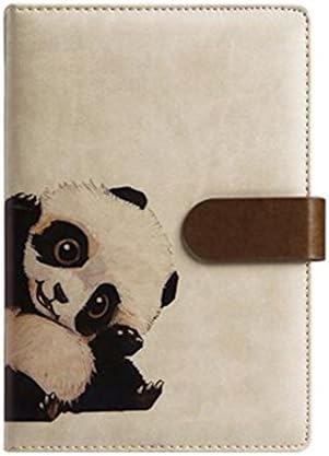 Zewik Time Management Planner Journal Animals Series PU Leather Notebook- Happy Panda Best Gift