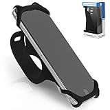 Premium Bike PHONE MOUNT Made of Durable Non-Slip Silicone. Mobile Cellphone Holder / Universal Cradle for Most Smartphones and All Bicycle Handlebars. Secure and Flexible - Silico'