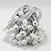 6 inch 50 Piece Heavy Duty 5mm Ball Bungee Canopy Cord by Wellmax, White Color
