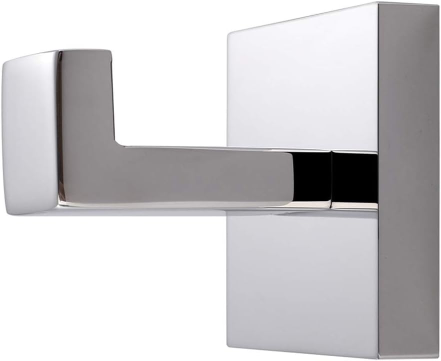 Bath Towel Hook, Angle Simple Solid Metal Bathroom Shower Square Hook Hand Towel Bathrobe Sponges Hanger Kitchen Cabinet Closet Hook Pants And Shirt Holder Polished Chrome, Wall Mounted - - 