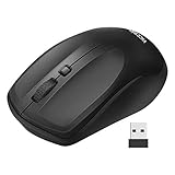 VicTsing Wireless Mouse for Laptop, Portable Ergonomic Mouse- Match Your Hand Better, 3 Adjustable DPI Levels, Power On-Off Switch, Up to 18 Months Battery Life, USB Computer Mouse for both Hand-Black