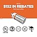 60W LED Corn Light Bulb, 250W Equivalent, Large Mogul E39 Base, 8115 Lumens, 5000K, IP64 Waterproof Outdoor Indoor Area Lighting, Replacement for Metal Halide HID, CFL, HPS