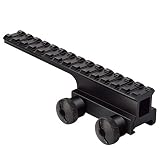 Fyland Riser Mount, Tactical High Profile Picatinny Weaver Rail Flat Top Mount Adaptor and Riser for Scopes and Optics, 0.94" H x 5.7" L, 14 Slots