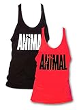 Pack of 2 Men Animal Letter Print Muscle Gym Stringer Tank Top for Bodybuilding