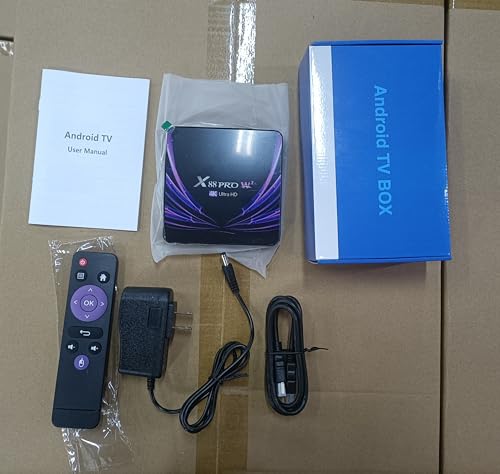 Sidiwen Android TV Box 11.0, Amlogic S905W2 Quad-core Smart TV Box 4GB 32GB 4K Ultra HD Android Box Support BT 5.0, 2.4G/5G WiFi, 10M/100M Ethernet RJ-45