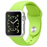 Yearscase 38MM Soft Silicone Sport Replacement Band for Apple Watch Series 1 2 3, M/L Size (Green) ¡­