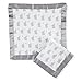 Aden by aden + anais Issie Security Blanket, Super Soft 100% Cotton Muslin, Satin Trim, 2-Pack, Baby Star, Elephants