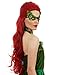 ALLAURA Poison Ivy Wig 30” Long Red Wavy Wig – Heat Resistant One Size Fits All Non-itch, Reusable Ideal for Hippie Cosplay Anime