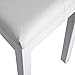HOMCOM Piano Bench, Duet Piano Chair with Faux Leather Padded Cushion and Wooden Frame, Button Tufted Keyboard Bench, White