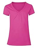 Hanes Girls` Shirred V-Neck Tee