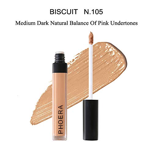 shamrock58 PHOERA 10 Color Liquid Concealer Moisturizer Conceal HD High Definition Foundation (E)