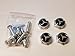 USA Seller Set of 4 Fit Mercedes Benz Logo Laser Engrav4Pcs Chrome Metal Car License Plate Frame Bolt Screws Rust Resistant Screws License Plate Covers & Frames Fasteners Accessories for Mercedes Benz