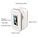TEC.BEAN Updated Fingertip Pulse Oximeter Blood Oxygen Saturation Monitor with Carrying Case & Lanyard, White