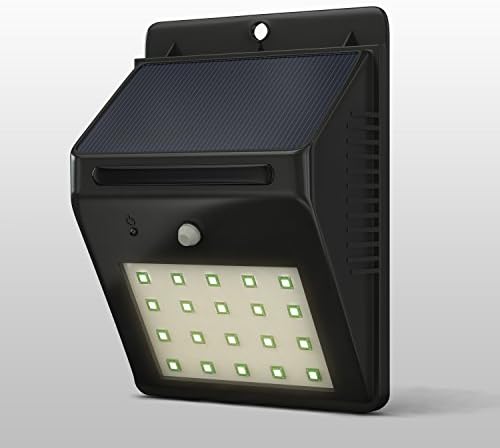 BERBERYAN Solar Lights 20 LED Wireless Waterproof Motion Sensor Outdoor Light for for Patio, Deck, Yard, Garden with Motion Activated Auto On/Off