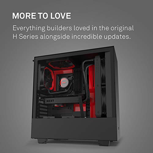 NZXT H510 - CA-H510B-BR - Compact ATX Mid-Tower PC Gaming Case - Black/Red & Seagate Barracuda 2TB Internal Hard Drive HDD  3.5 Inch SATA 6Gb/s 7200 RPM 256MB Cache  Frustration Free Packaging