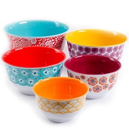 The Pioneer Woman Traveling Vines Nesting Mixing Bowl Set, 10-Piece