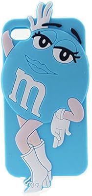 Sexy 3d M M Cartoon Milk Chocolate Dancing Bean Girl Bean Soft Silicone Phone Case For Iphone 5 5s 5g Blue Amazon Co Uk Electronics
