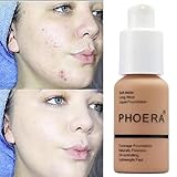 Ourhomer PHOERA 30ml Waterproof Long Lasting Matte Oil Control Concealer Liquid Foundation (B)