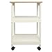 Catskill Craftsmen Utility Kitchen Cart/Microwave Stand, White Base with Natural Top